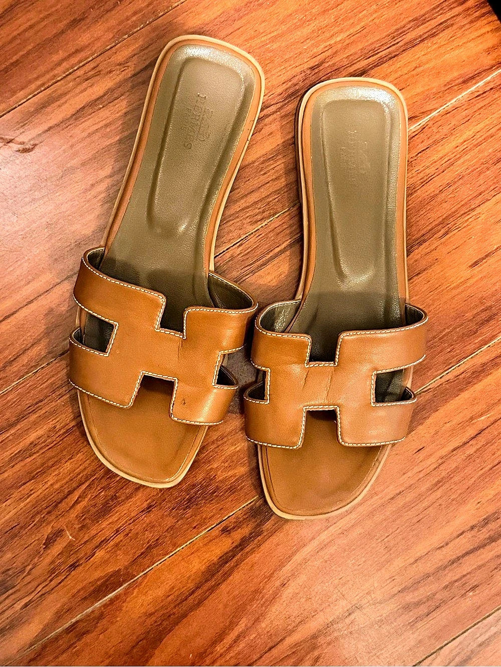 Hermès Oran Sandal Brown Slide Sandals